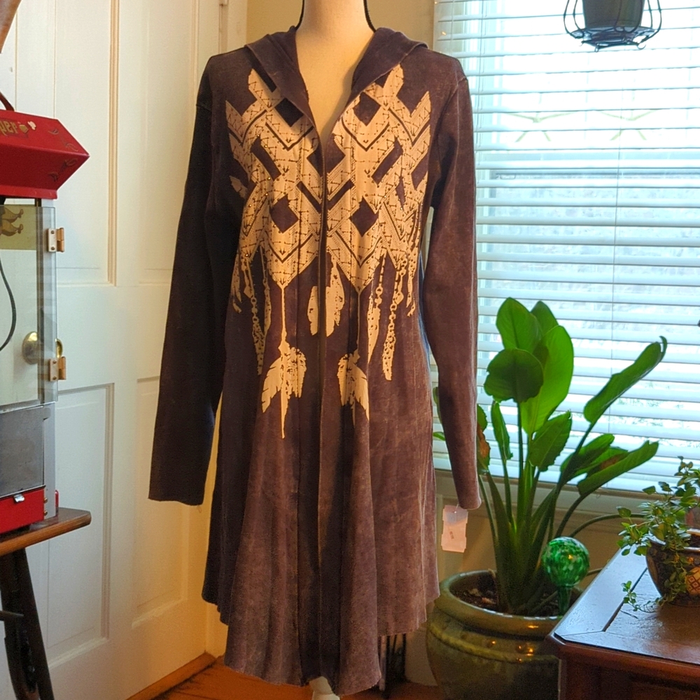 NWT Womens Cowgirl Hooded Sweater